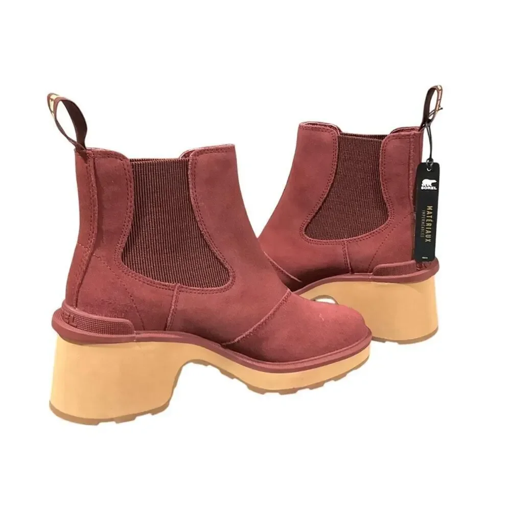 Sorel Women’s Chelsea Boot Waterproof Leather Spice Tawny Buff Size 7 NEW